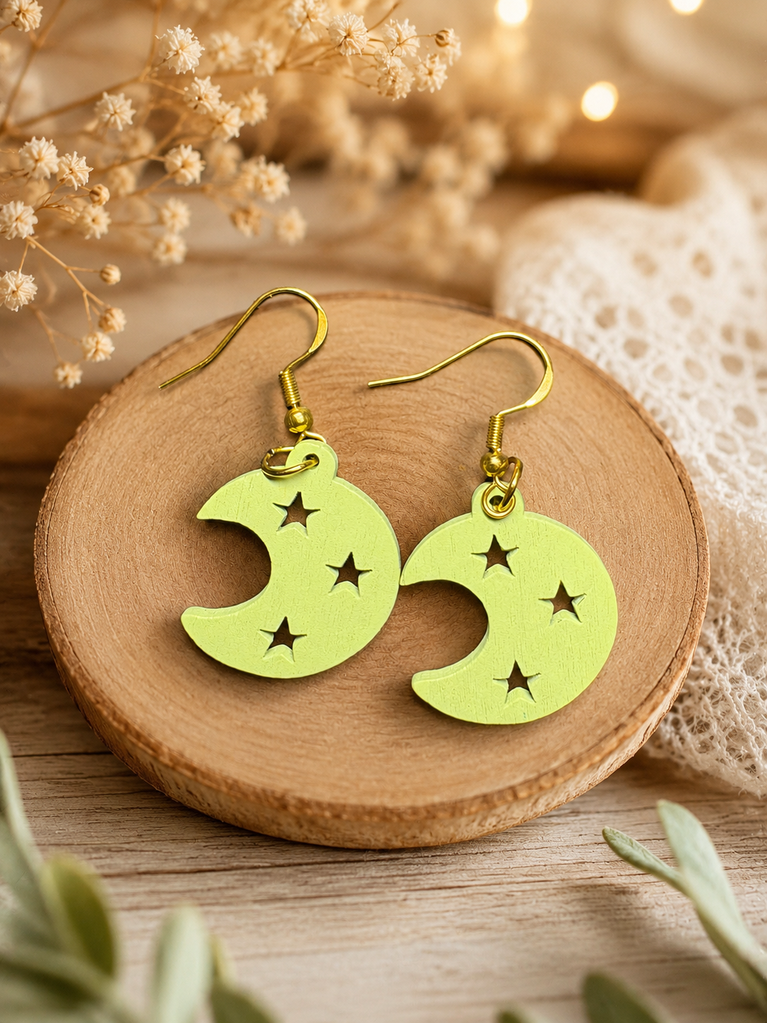 Boucles d’oreilles «Claire de lune »