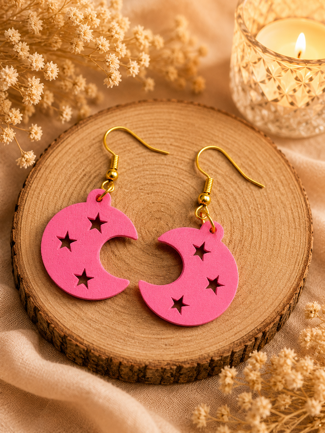 Boucles d’oreilles «Claire de lune »