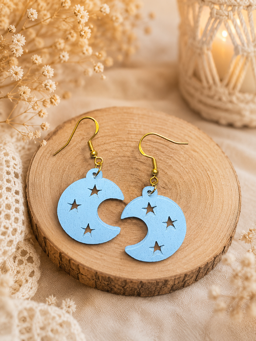 Boucles d’oreilles «Claire de lune »