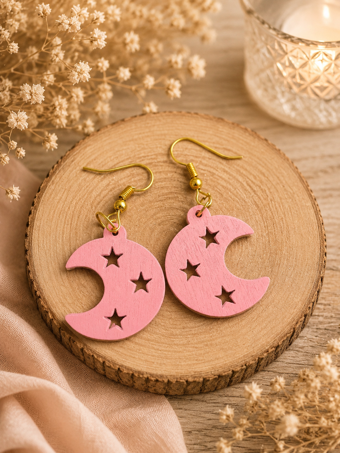 Boucles d’oreilles «Claire de lune »